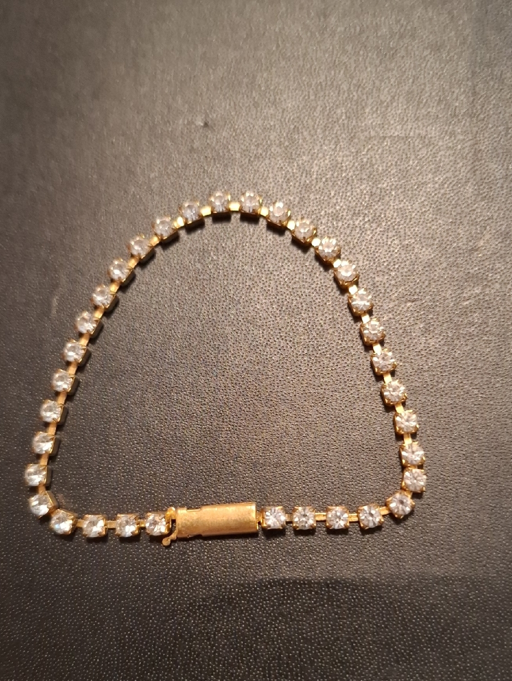 Vintage Gold CZ Tennis Bracelet